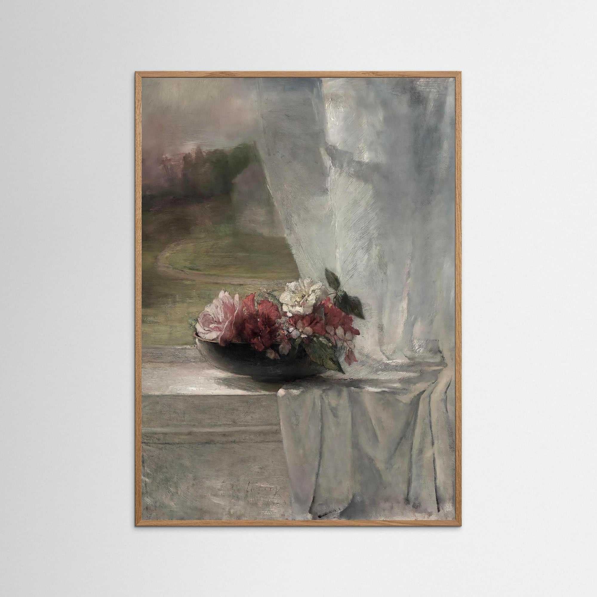 Spring Flowers Art Print Oak Nature No border