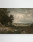Meadow Landscape Canvas White