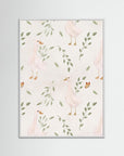 Goose Illustration | Children's Room Decor White Wood