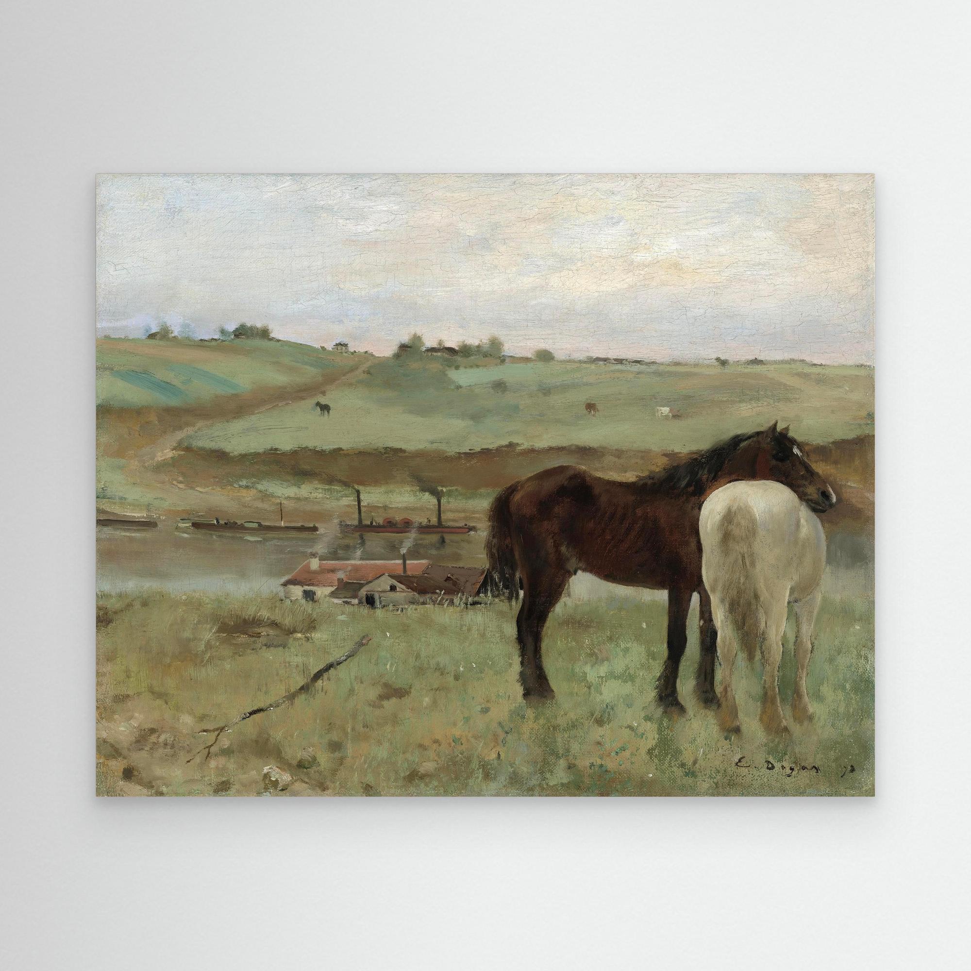 Timeless Equestrian Landscape Canvas No Frame