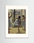Three Dancers in an Exercise Hall by Edgas Degas White Wood Freja