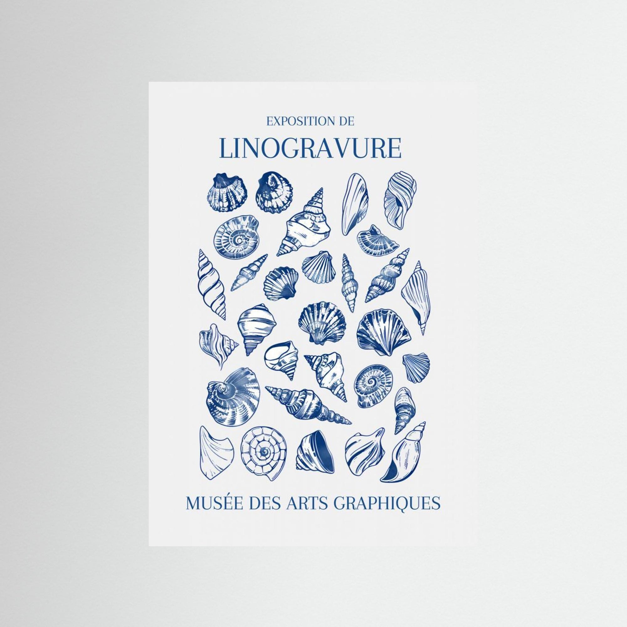 Lino Seashell Art Market by Jolly And Dash No Frame No border