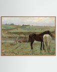 Timeless Equestrian Landscape Fine Art Print Oak Nature No border