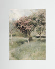 Antique Blossom Tree Field Vintage Wall Art No Frame No border
