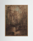Woodland Creek Landscape Fine Art Print Oak Nature No border