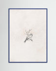 Bird on Tree Branch Art Print | Children's Room Decor Blue Wood