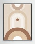 Beige Mid Century Poster No.2 by Elena Ristova Black