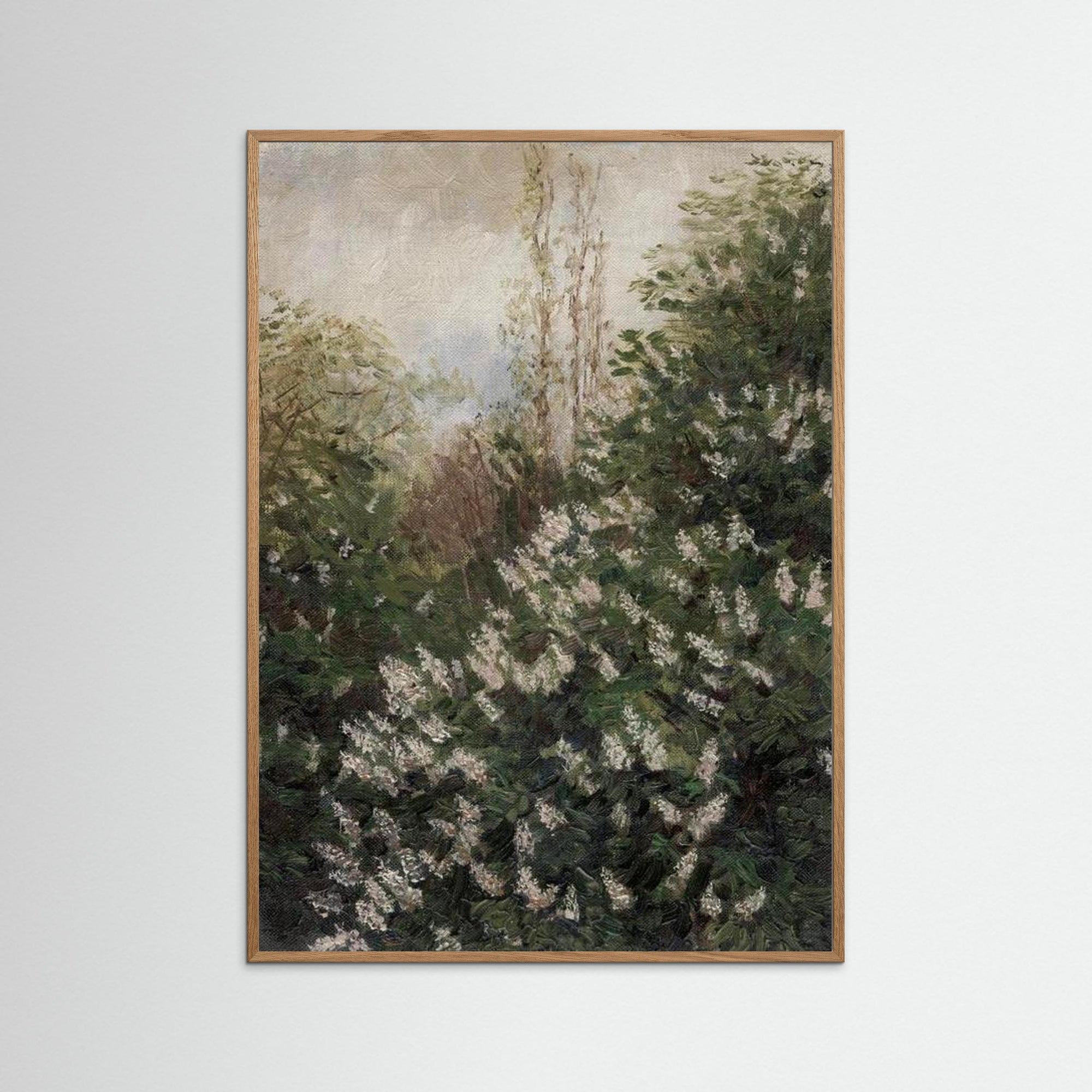 Botanical Blossoms Art Oak Nature No border