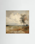Soft Neutral Field Landscape Art Print No Frame No border