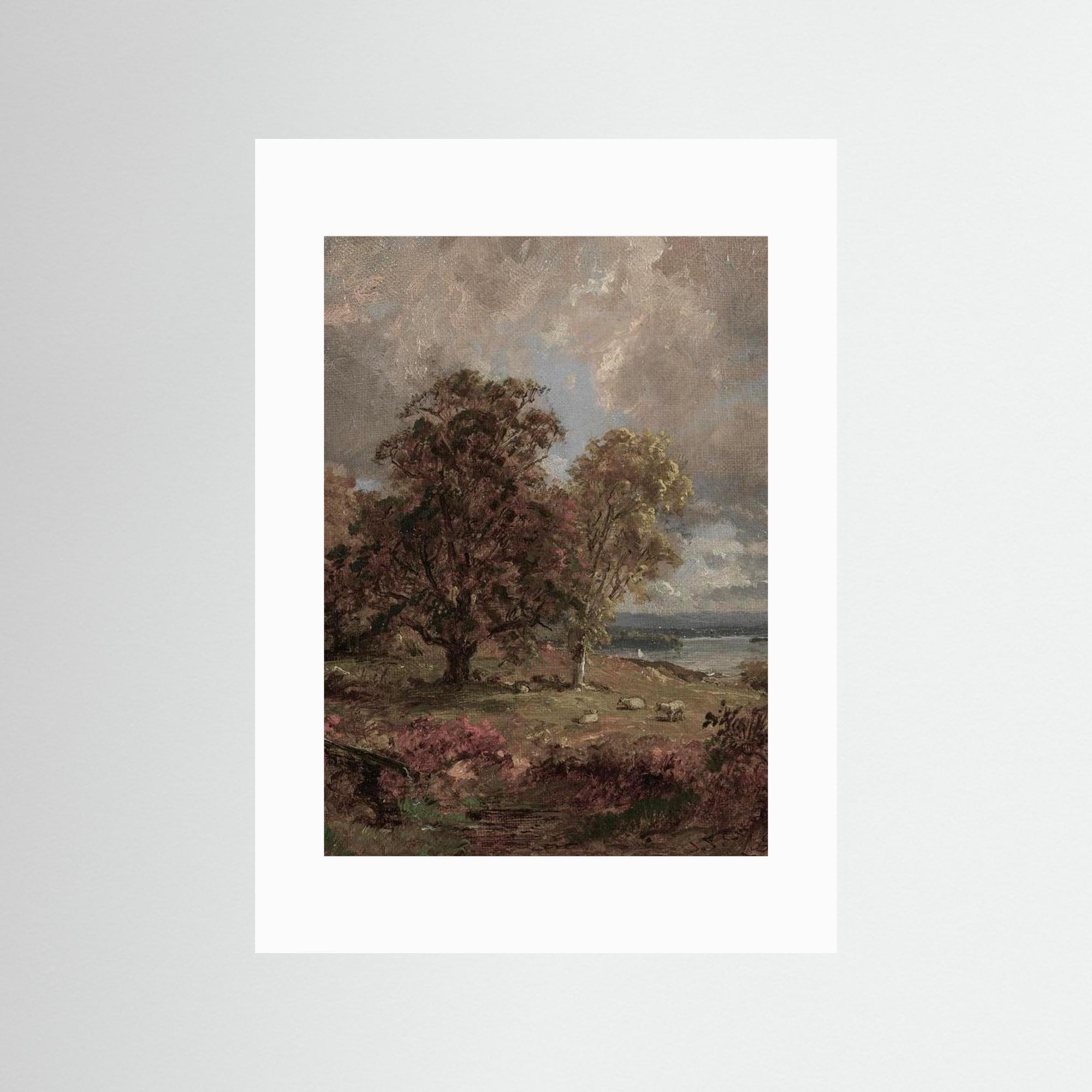 Autumn Landscape Art Print No Frame White