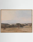 Vintage Pastoral Landscape Art Print Oak Nature No border