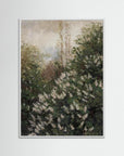 Botanical Blossoms Art White Wood No border