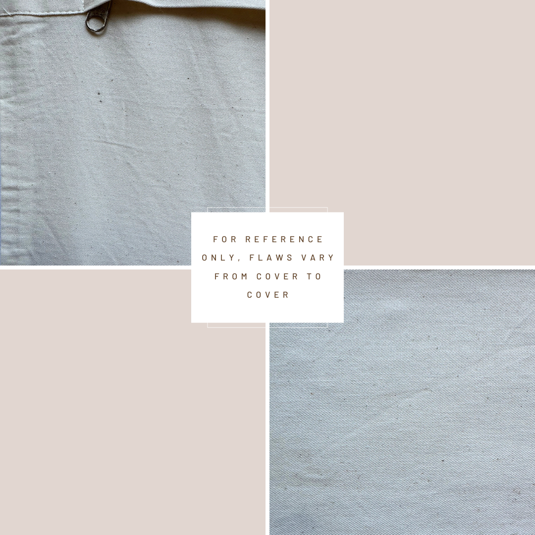 **FLAWED** Ella Floral Block Printed Pillow Cover | Light Brown + Terracotta Detail