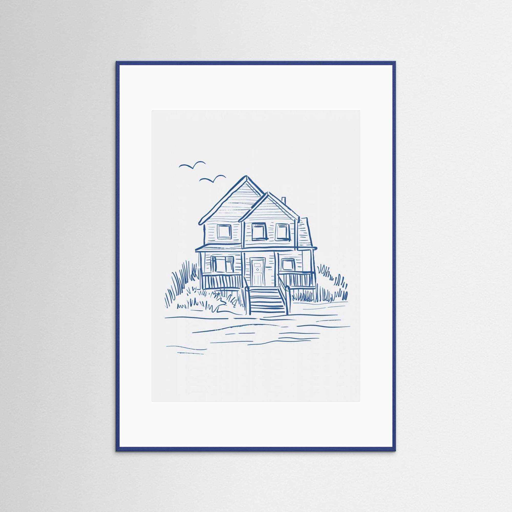 Nantucket Beachhouse by Jolly And Dash Blue Wood White