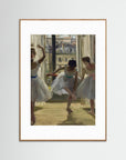 Three Dancers in an Exercise Hall by Edgas Degas Oak Nature White