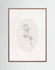 Rose Art Print | Children's Room & Nursery Wall Art Oak Dark