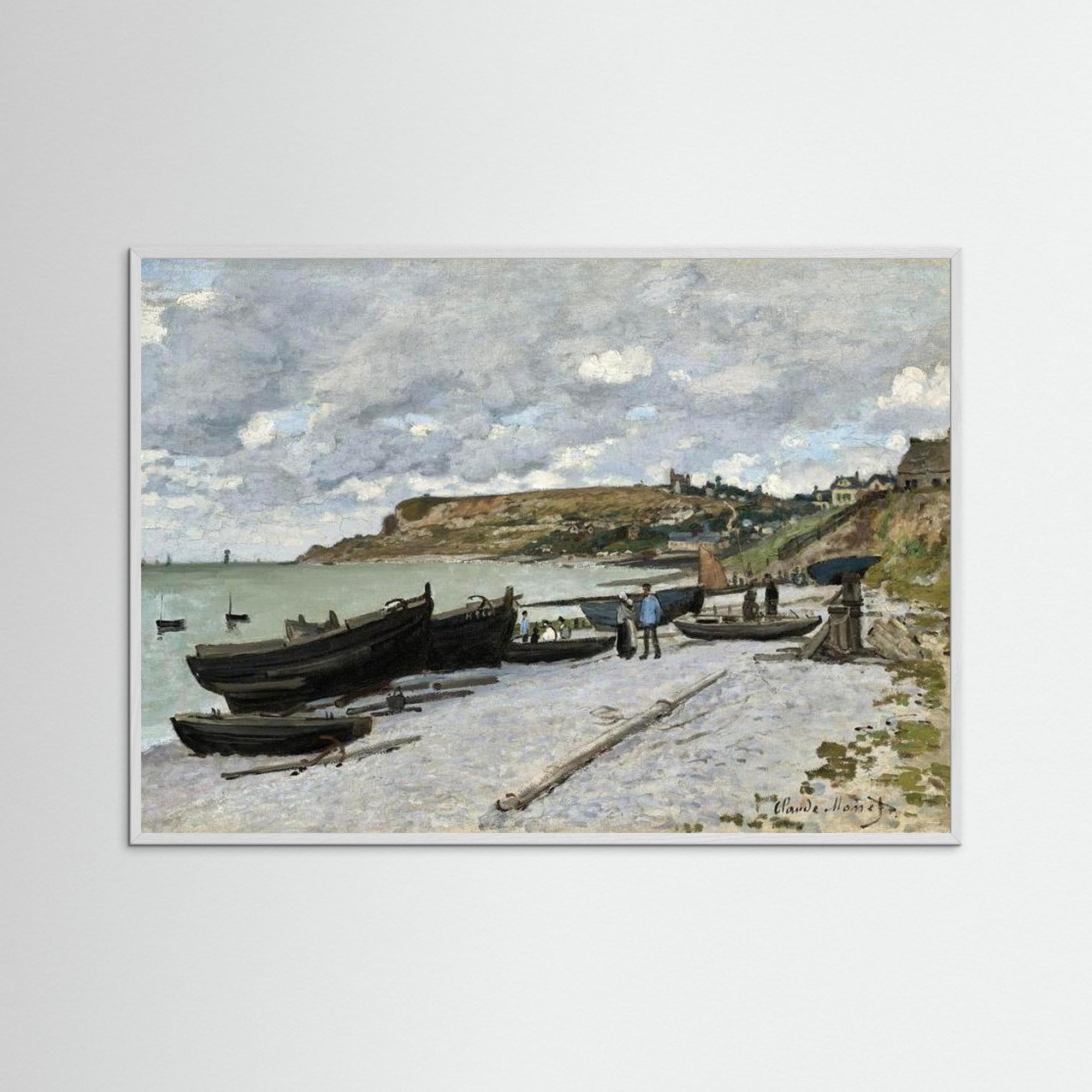 Claude Monet Art Print White Wood No border
