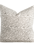 Everly Floral Block Printed Pillow Cover | Olive Green