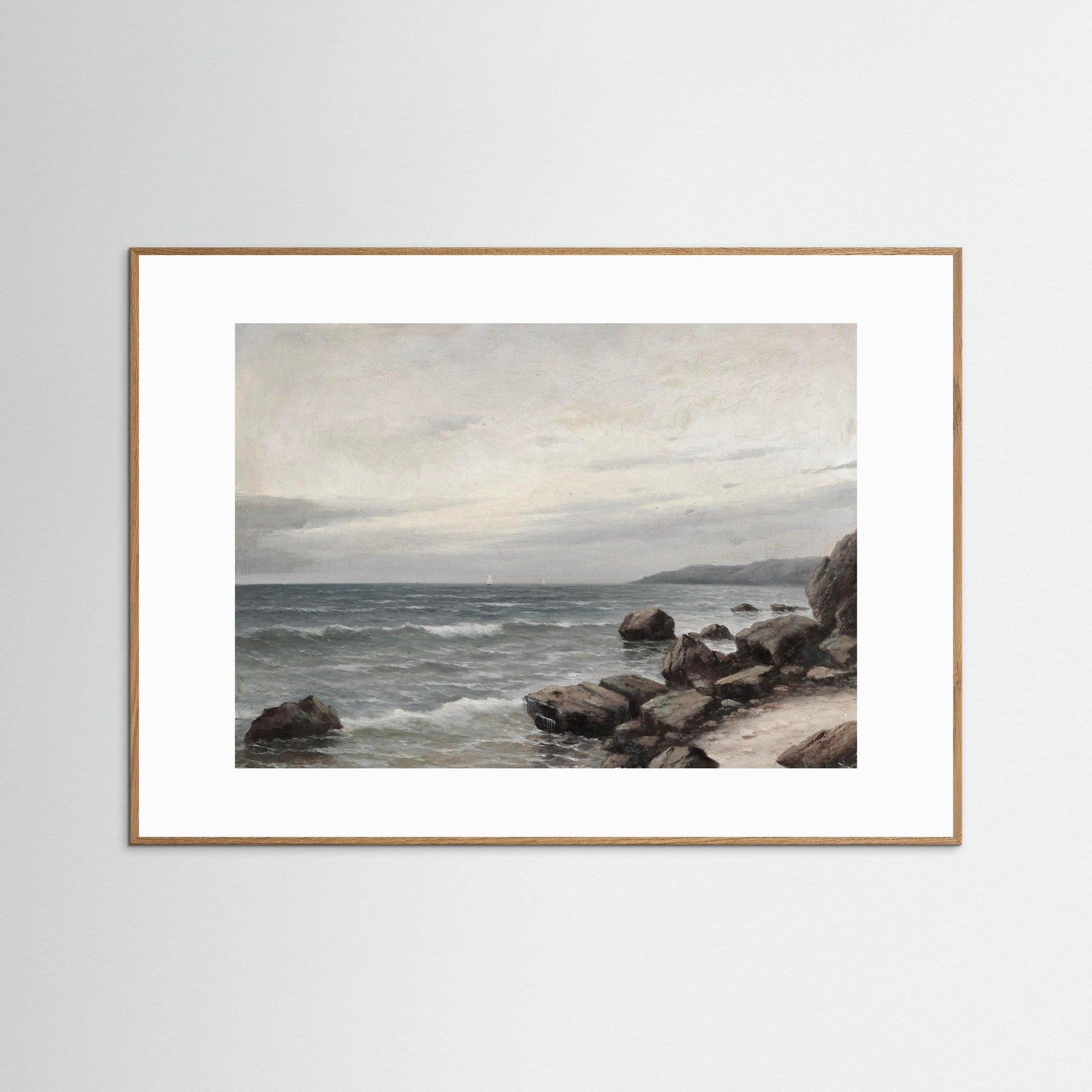 Ocean Seascape Fine Art Print Oak Nature White