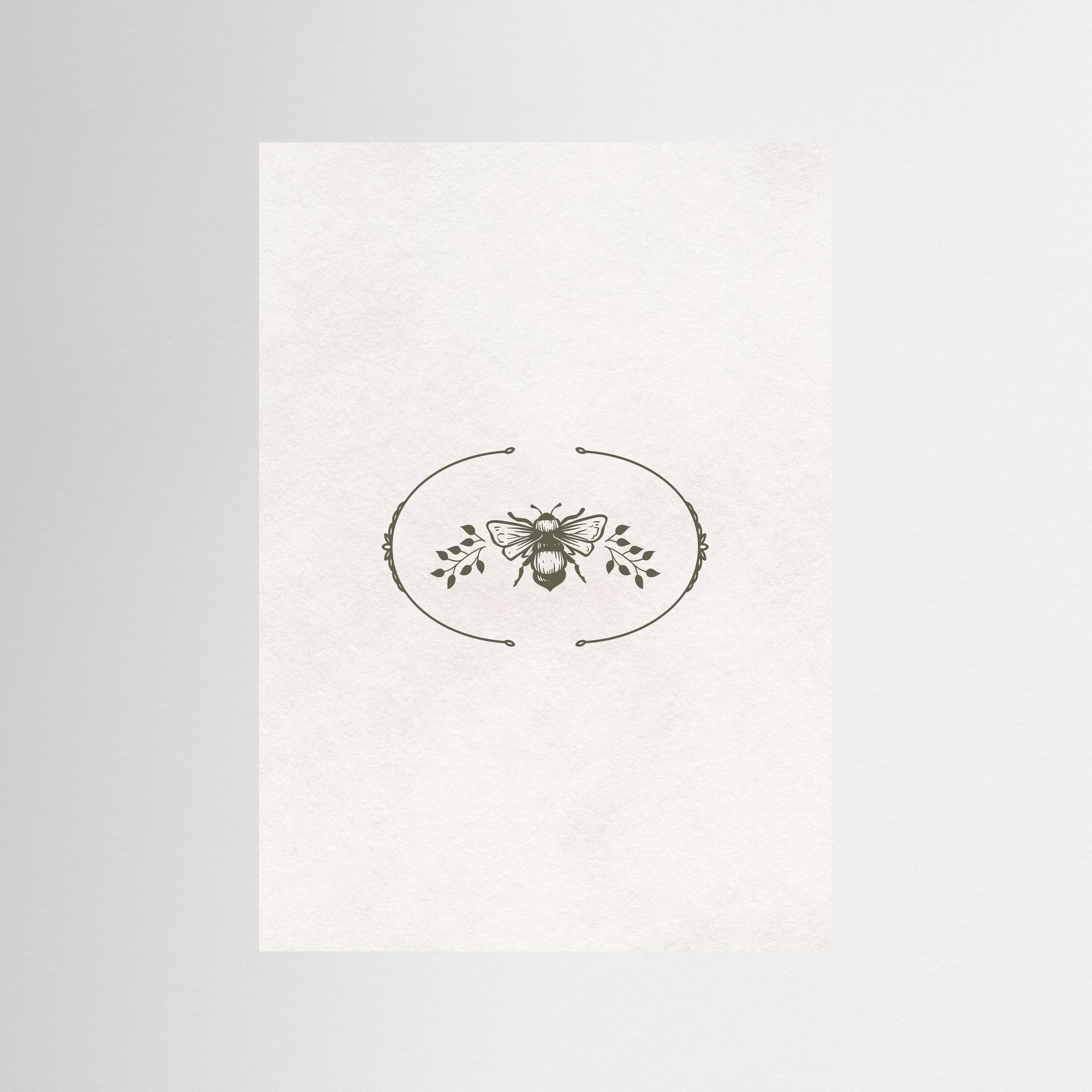 Vintage Bee Wall Art | Classic Botanical Illustration