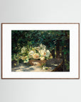 Garden Gathering Floral Artwork Oak Dark White