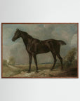 Horse Art Print Oak Dark No border