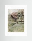 Antique Blossom Tree Field Vintage Wall Art No Frame White