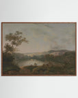 Mountain Landscape Fine Art Print Oak Dark No border