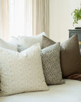 Willa Blue Floral Stripe Pillow Cover