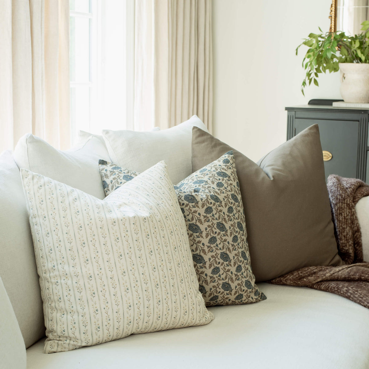 Amelia Pillow Combination | Set of Three Pillow Covers
