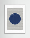 Watercolor Circle and Stripes by The Miuus Studio White Wood White