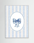 Blue Ribbon Bow Wall Art | Children's Room & Nursery Decor White Wood