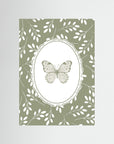 Green Butterfly Botanical Art Print | Children's Room Decor No Frame No border