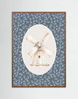 Windmill Art Print | Children's Room & Nursery Wall Art Oak Dark