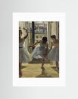 Three Dancers in an Exercise Hall by Edgas Degas No Frame White