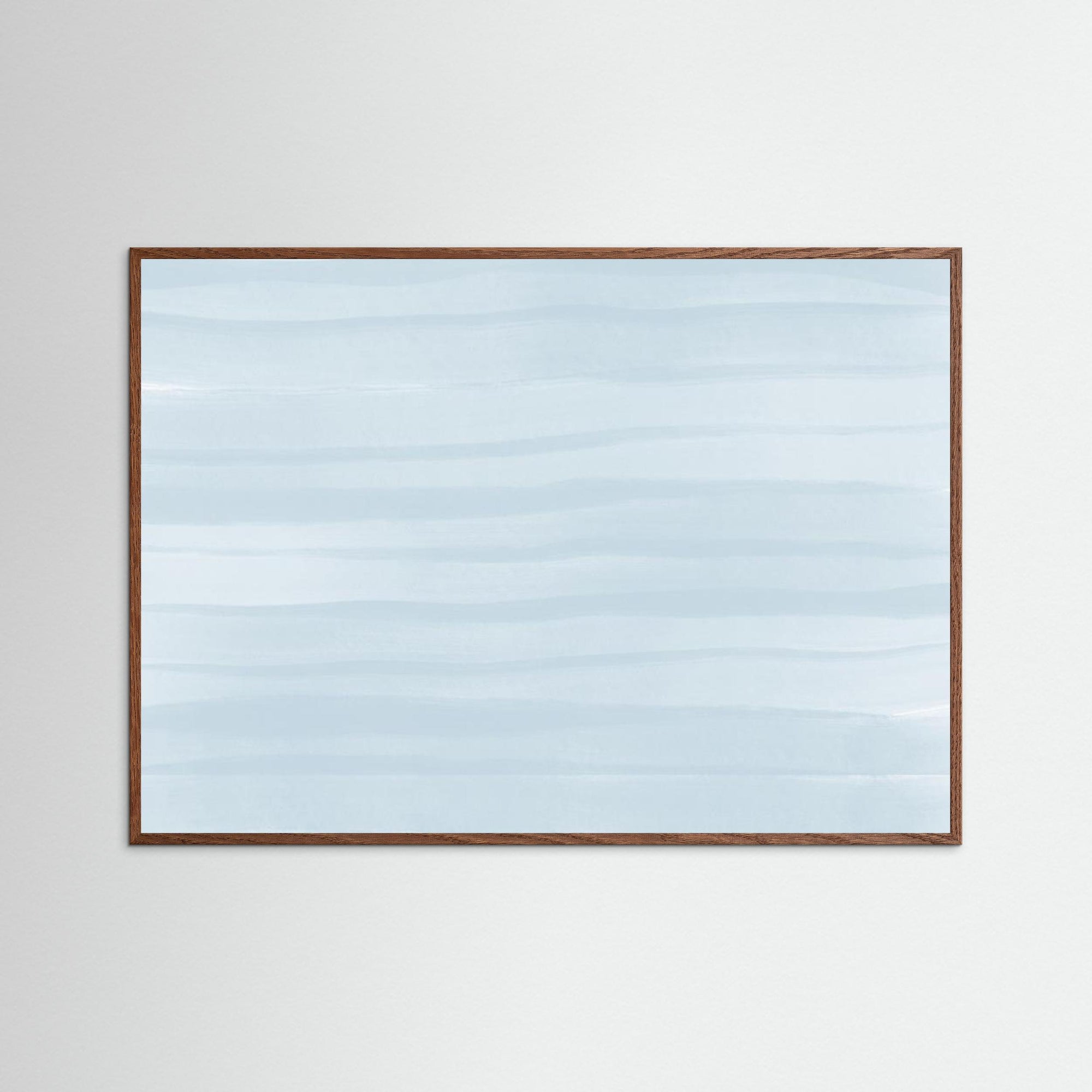 Waves of Blue by Uplusmestudio Oak Dark No border