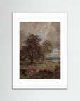 Autumn Landscape Art Print White Wood White