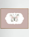 Butterfly Pink Art Print | Children's Room & Nursery Wall Art Oak Nature