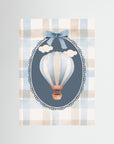 Hot Air Balloon Wall Art | Baby Boy Nursery Decor No Frame