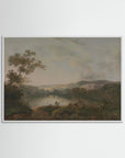 Mountain Landscape Fine Art Print White Wood No border