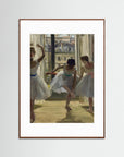 Three Dancers in an Exercise Hall by Edgas Degas Oak Dark White