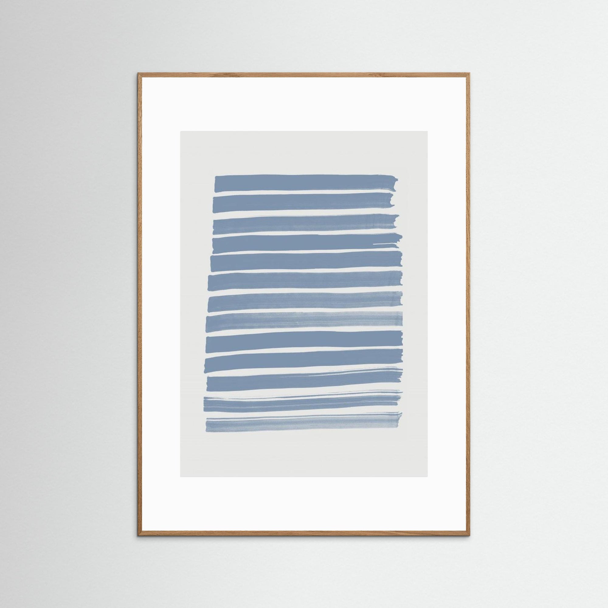 Blue Strokes by Pictufy Studio Oak Nature White