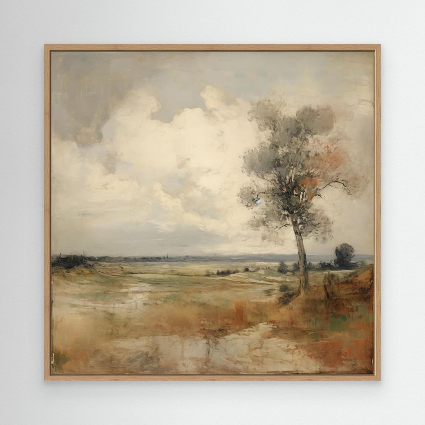 Soft Neutral Field Landscape | Canvas
