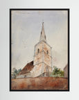 Old World Church Christmas Art Print