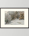 Vintage Snowy Forest Landscape Art Print