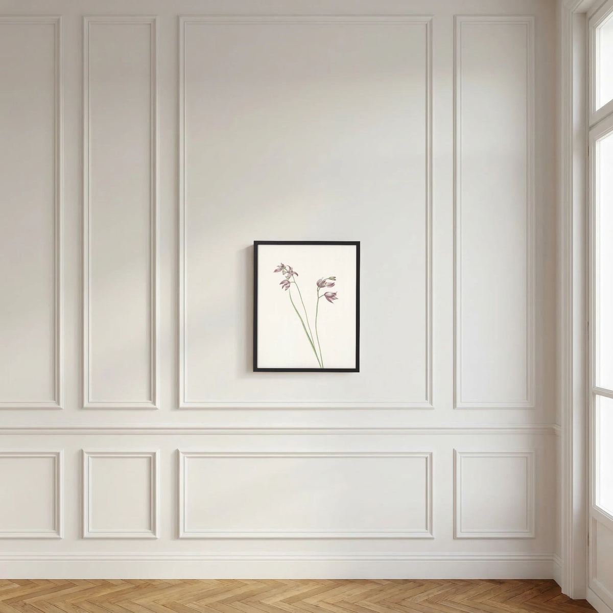 Pink Wildflower Botanical Study Vintage Wall Art Print