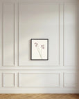 Pink Wildflower Botanical Study Vintage Wall Art Print