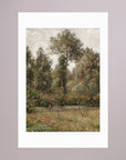 Woodland Landscape Vintage Wall Art Print No Frame White