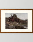 Warm Neutral Landscape Art Print | Serene Earth Tone Artwork for Modern Home Oak Dark Freja