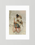 Vintage Winter Sleigh Art Print
